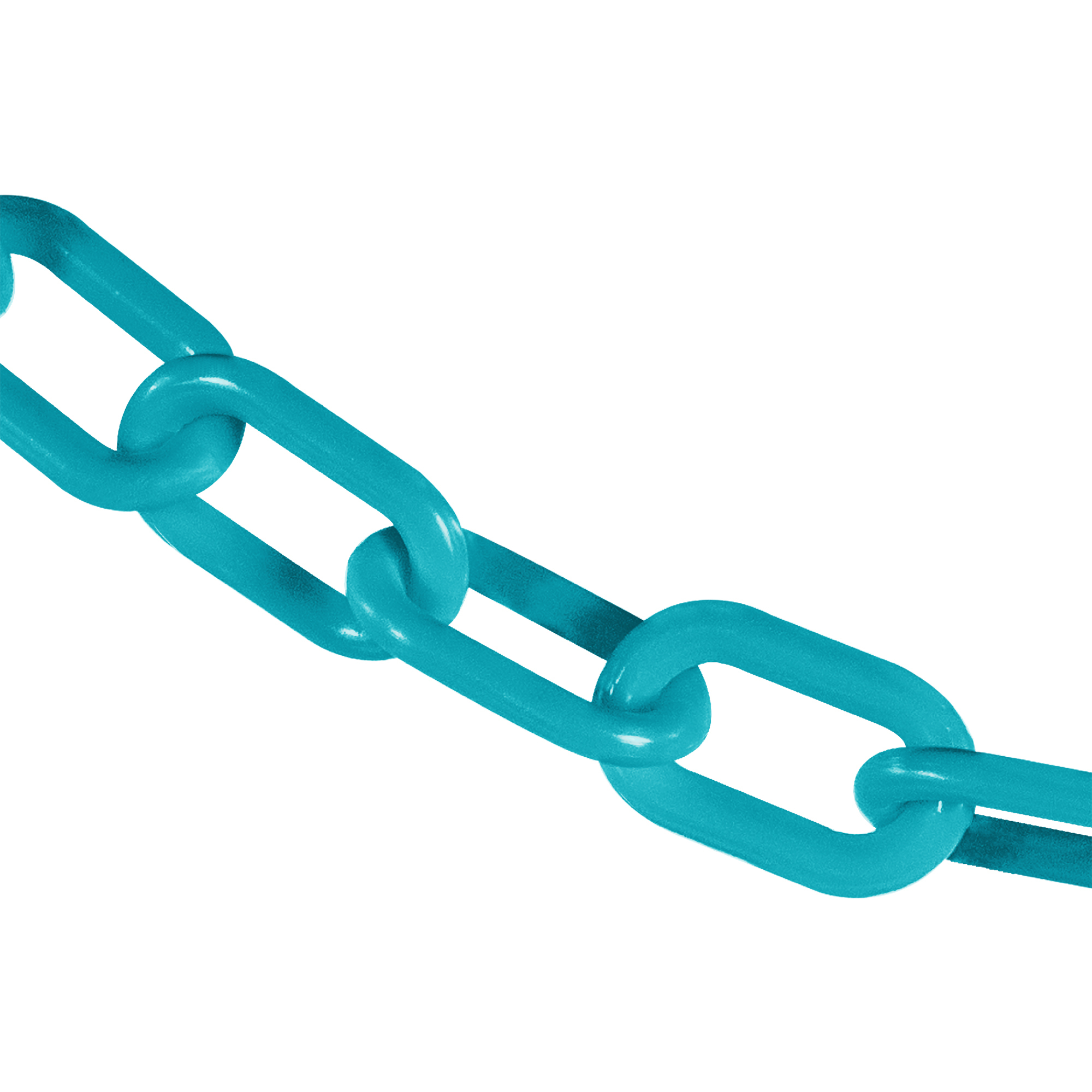 Mr. Chain Heavy-Duty Plastic Safety Chain — 2in. x 25ft., Turquoise, UV Resistant, Model# 51056-25